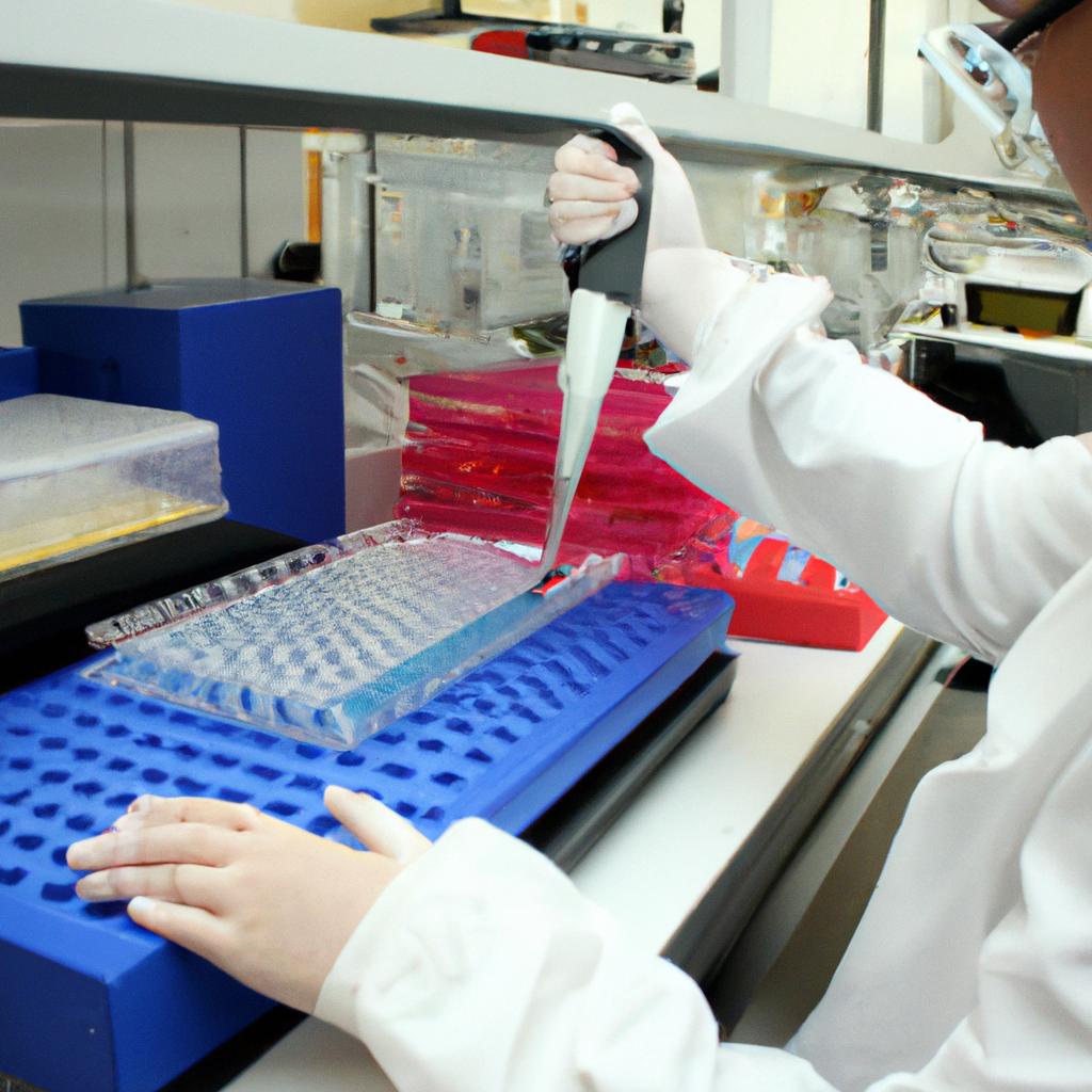 Scientist conducting DNA replication experiment