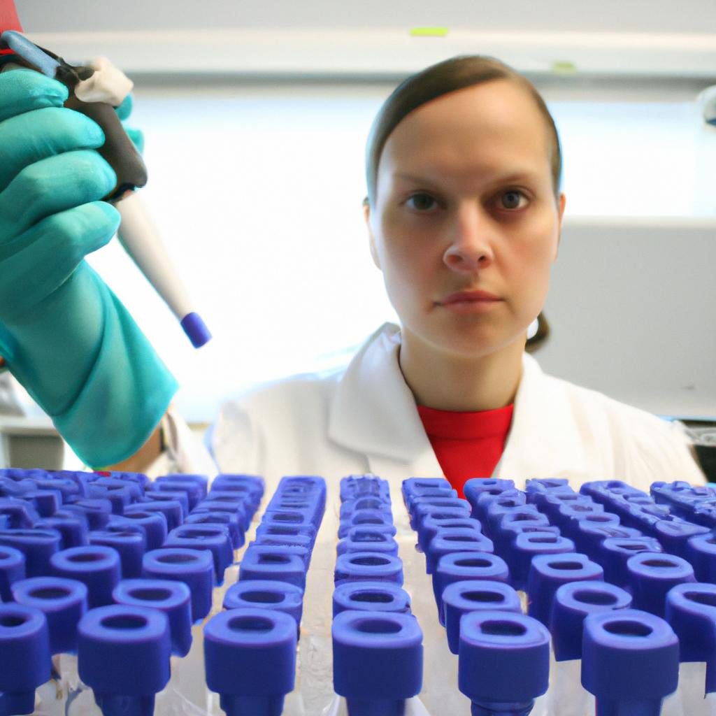 Scientist conducting gene expression research