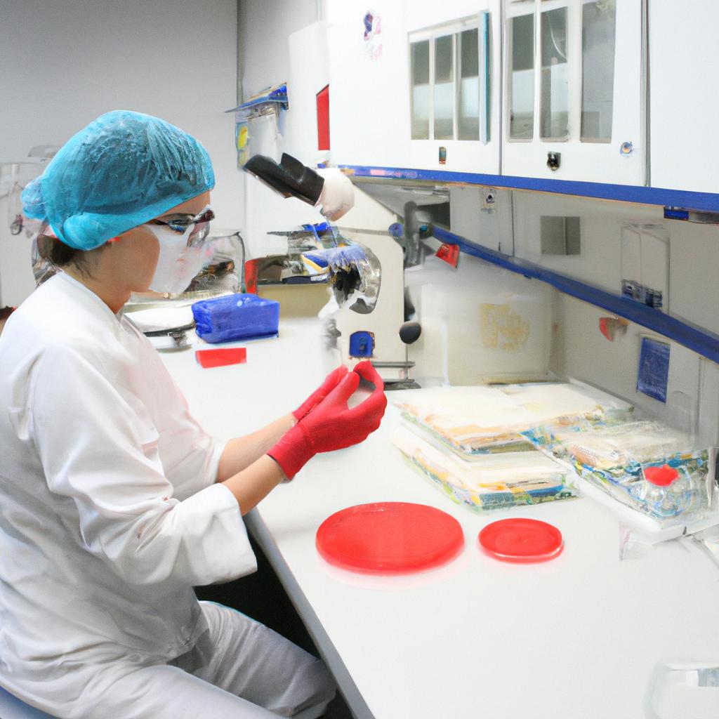 Scientist conducting microbiology research